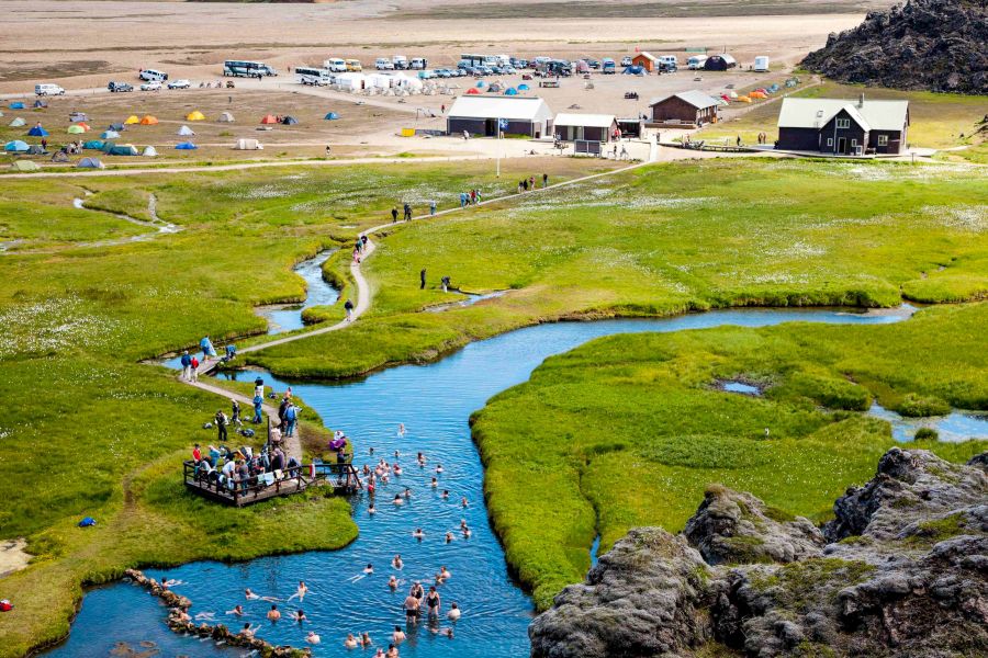 Landmannalaugar berghut Laugavegur