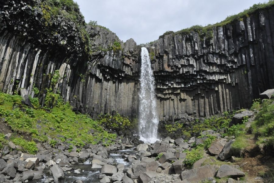 Skaftafell Svartifoss Autorondreis IJsland