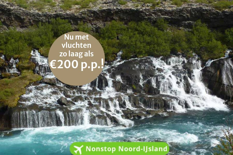 Hraunfossar IJsland rondreis vakantiewoningen