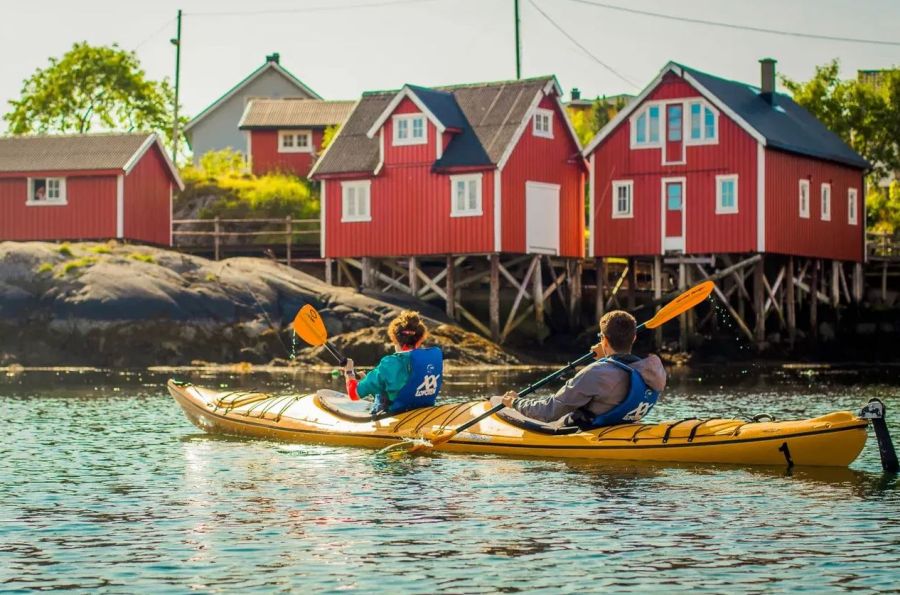 zeekajakken vanuit Svolvaer op de Lofoten