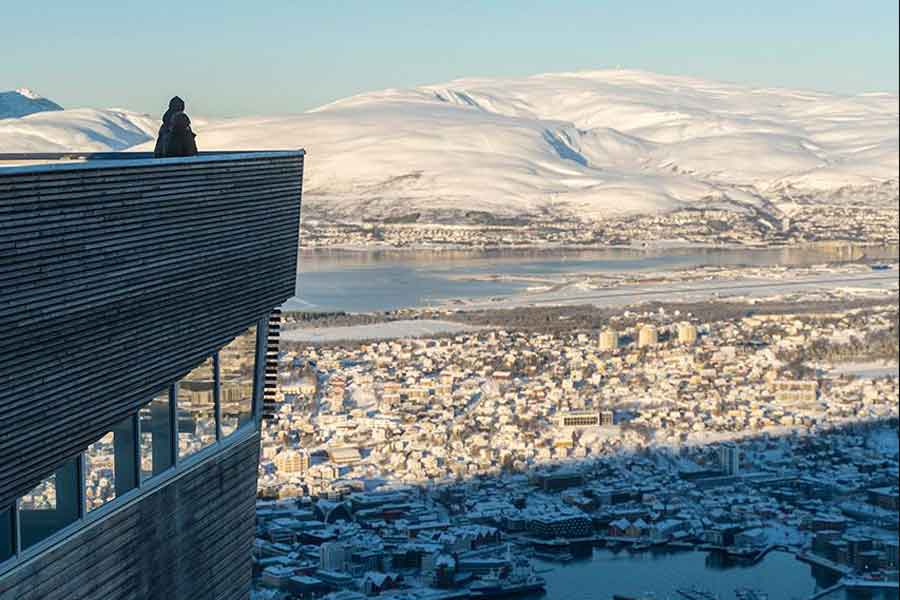 Uitzicht op Tromso winter