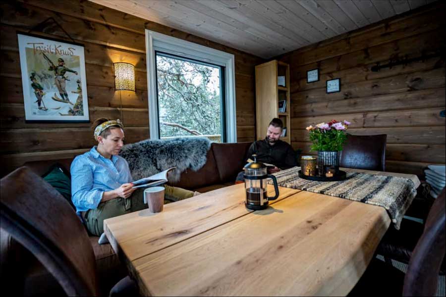 Winterse boomhut Trysil