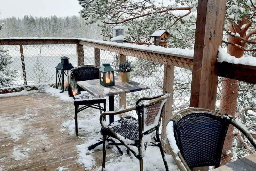 Winterse boomhut Trysil