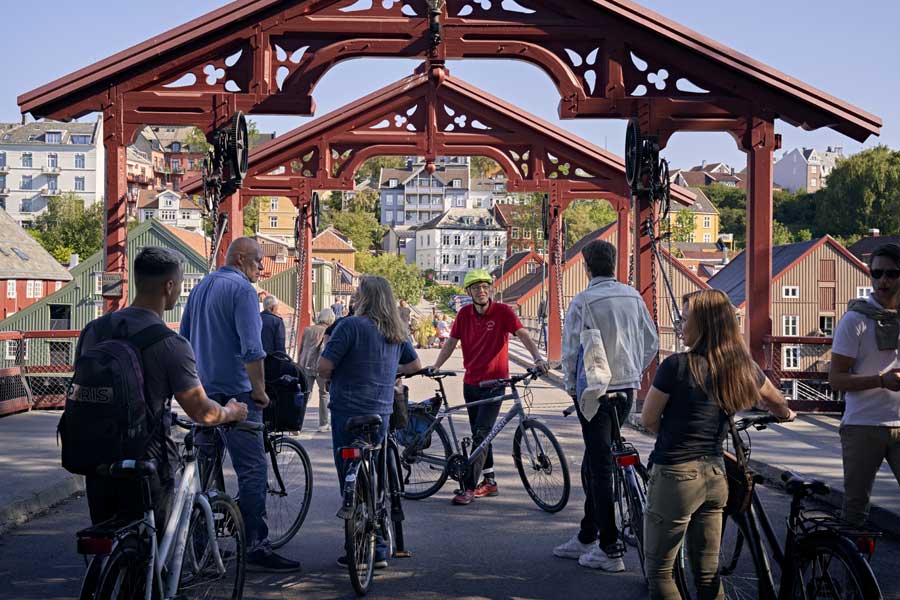 Hurtigruten excursie fietsen door Trondheim met BBI Travel