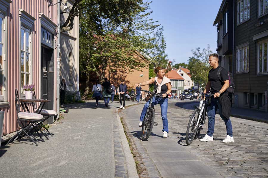 Hurtigruten excursie fietsen door Trondheim met BBI Travel