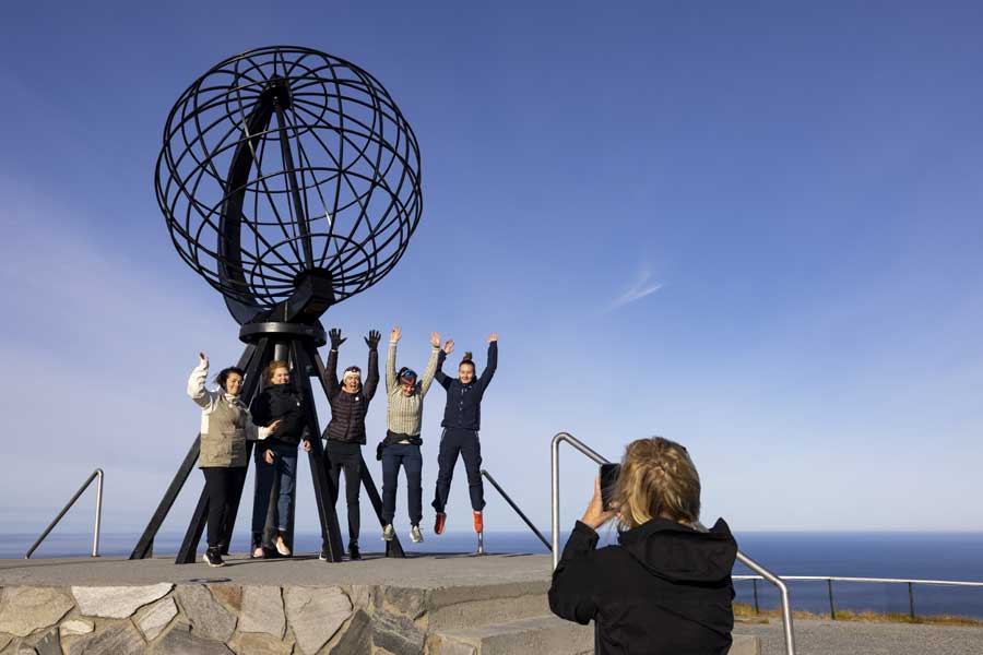 Fotomoment op de Noordkaap