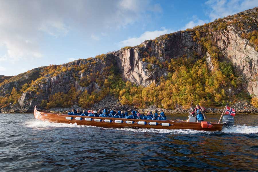 Rivierboottocht naar de Noorse grens