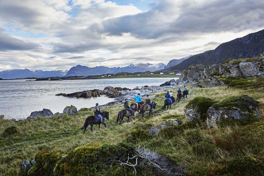 Hurtigruten excursie Lofoten te paard met BBI Travel
