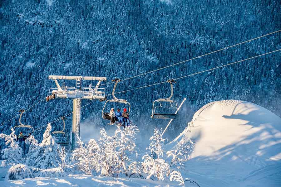Stoellift van skigeboed Gausta