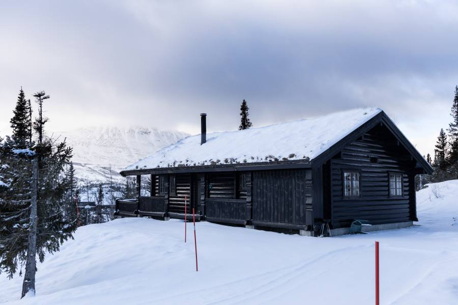 Gaustablikk Fjellhytter in de winter