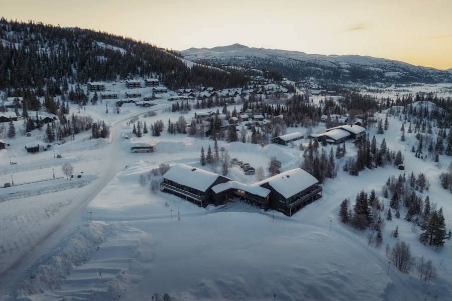 Gaustablikk Apartments in de winter