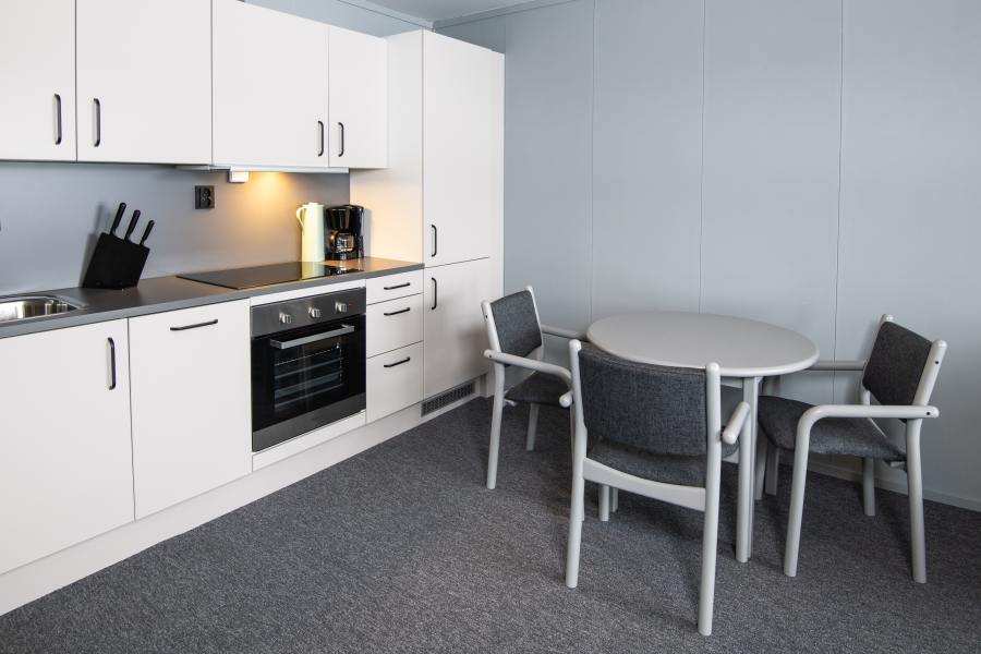 Keuken en eethoek Gaustablikk Apartments