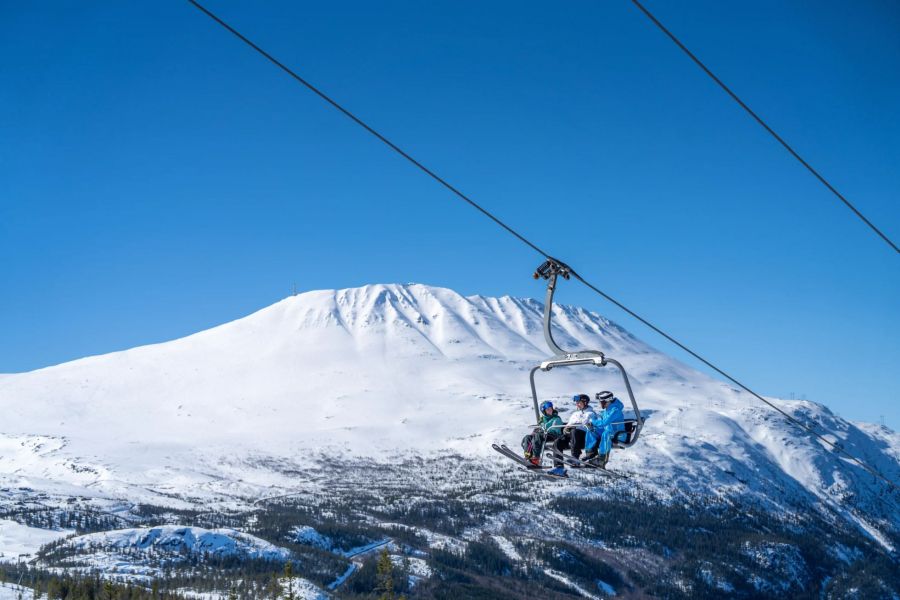 Stoellift van skigebied Gausta