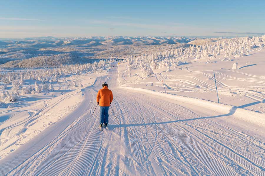 Skiër in het gebied Norefjell