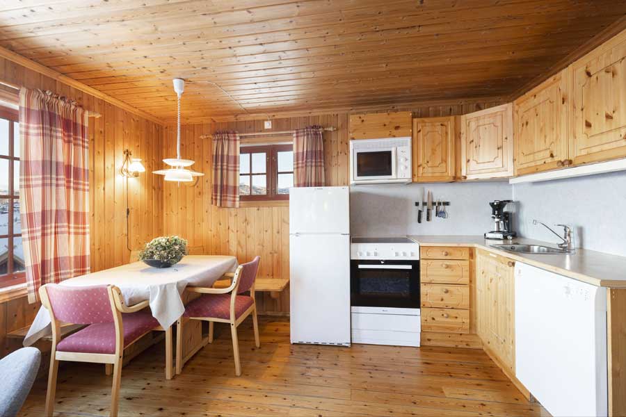 Keuken en eethoek Vidsyn chalets