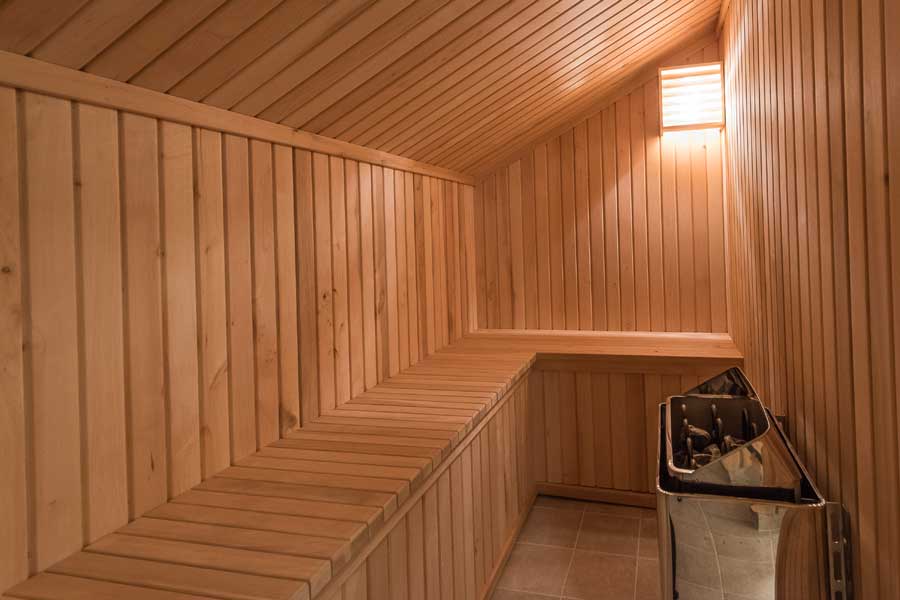 Sauna in Rugdetunet appartementen
