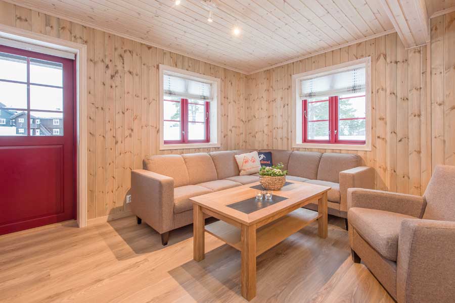 Woonkamer in Rugdetunet appartementen