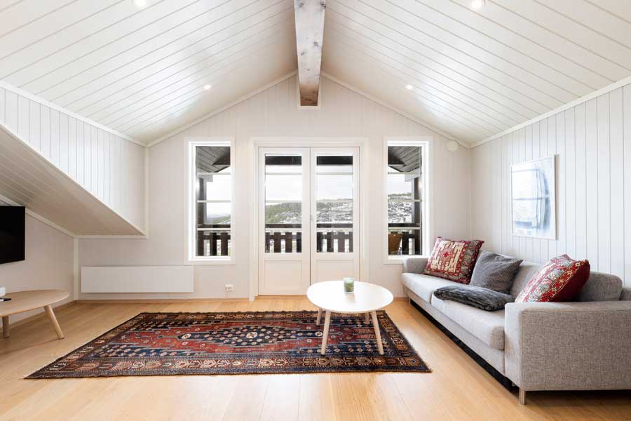 Zithoek met balkon Holtardalen chalet