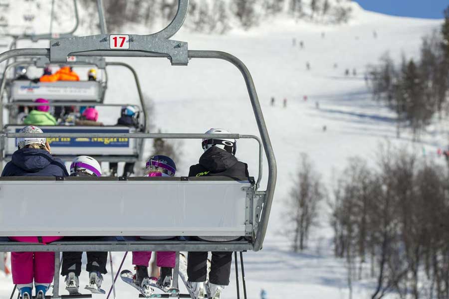 Stoellift van skigebied Rauland