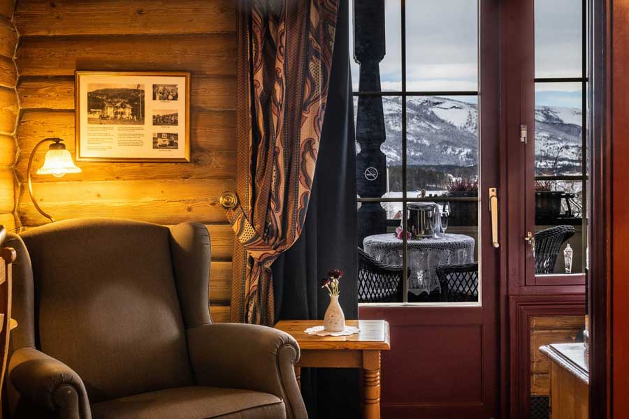 Historische hotelkamer van Straand Hotel