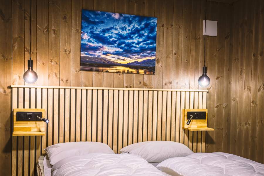 Slaapkamer tweepersoonsbed Vrådal Hyttegrend
