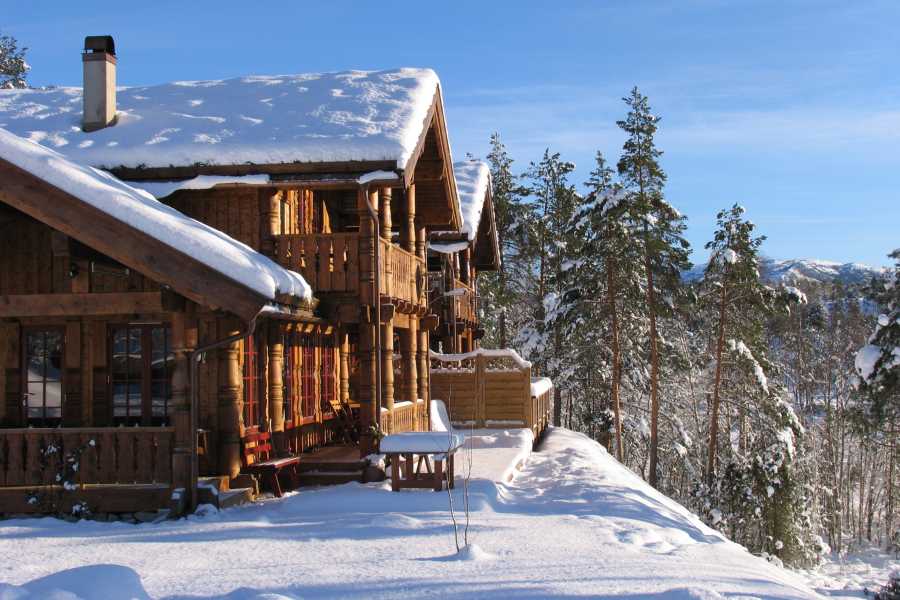 Vrådal Panorama Cabins in de winter