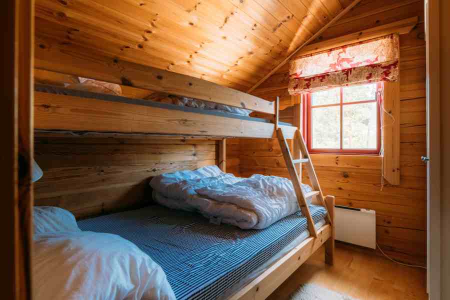 Slaapkamer met een stapelbed
