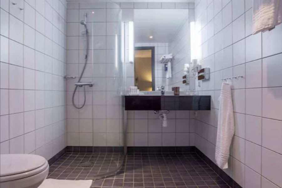 Badkamer in Radisson Blu Trysil