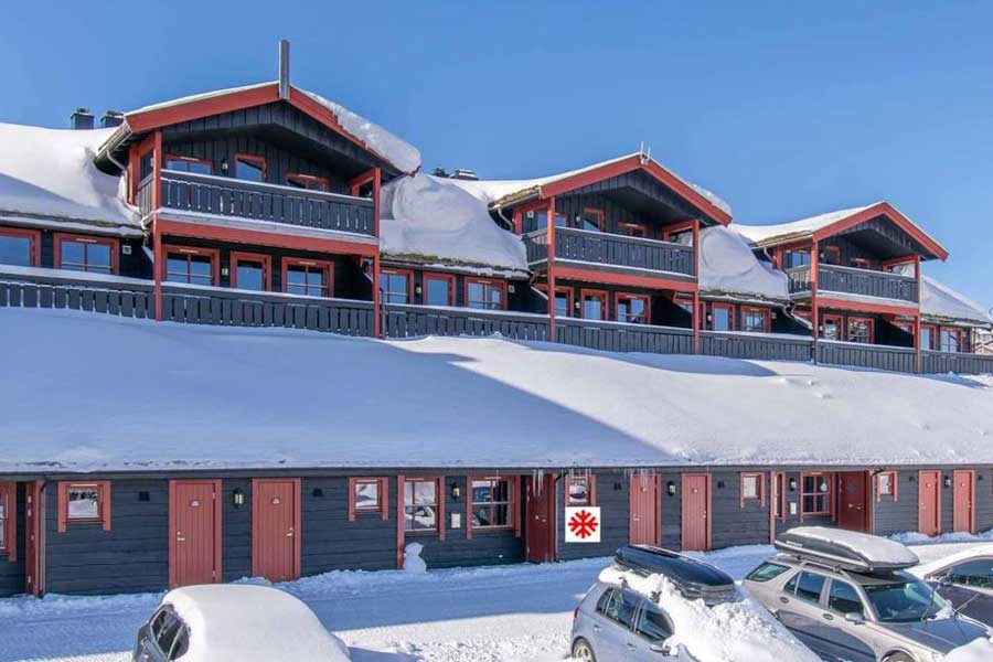 Fjellblikk appartementen in Trysil in winterse weer