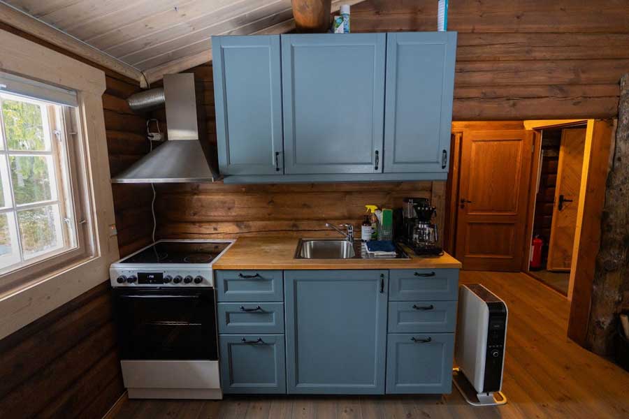 Keuken in Tømmerhytta Skåret