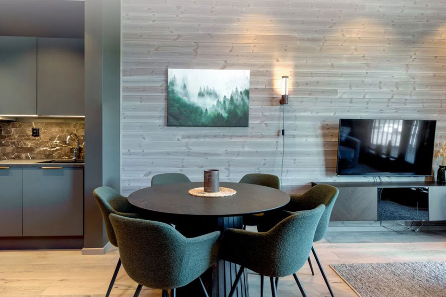 Woonkamer in een appartement van Trysil Alpine Lodge