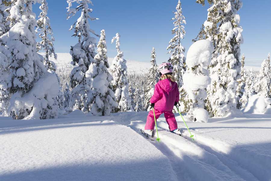 Winterwonderland tijdens een Scandinavische kerst