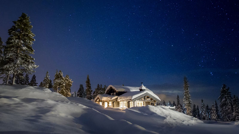 Droomhut aan de pistes in Trysil, Noorwegen.