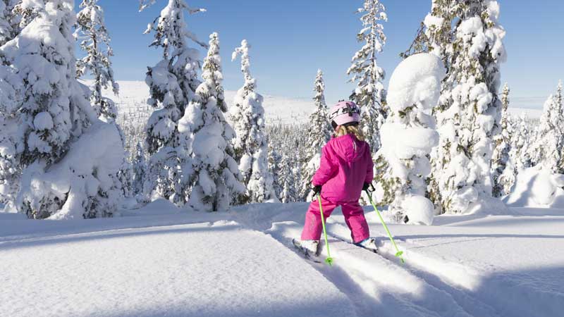 Winterwonderland tijdens een Scandinavische kerst