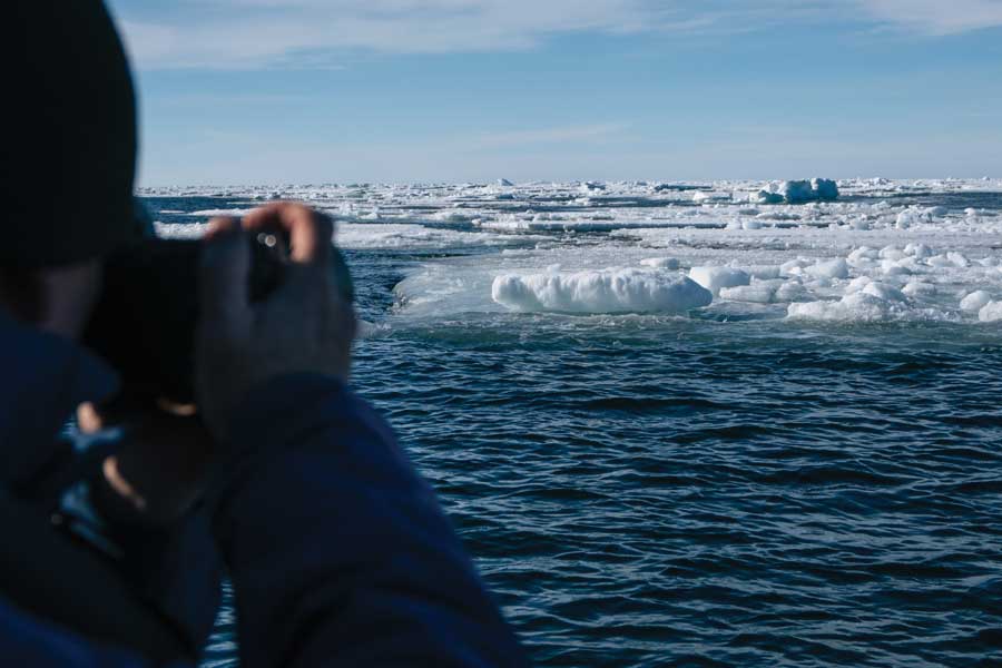 Fotograferen bij de Noordpoolijskap