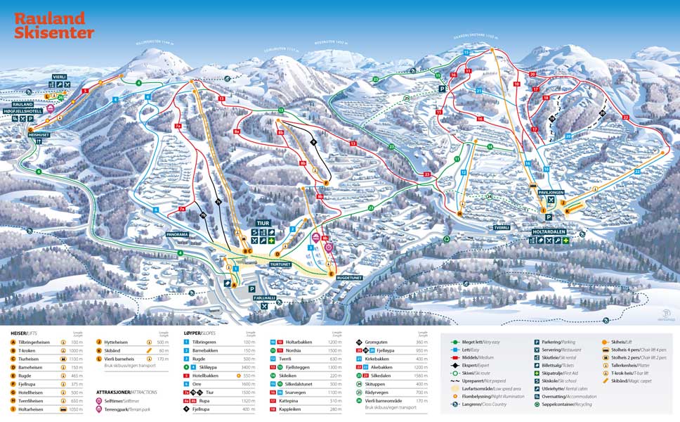 Skimap Rauland