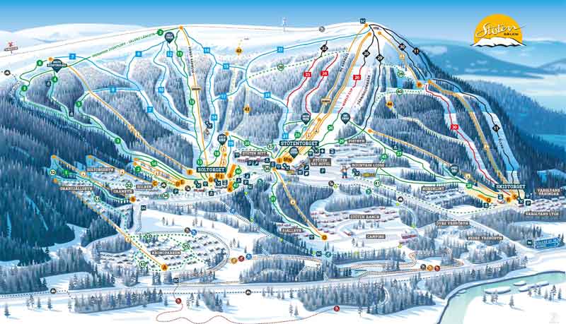 Kaart skigebied Stoten