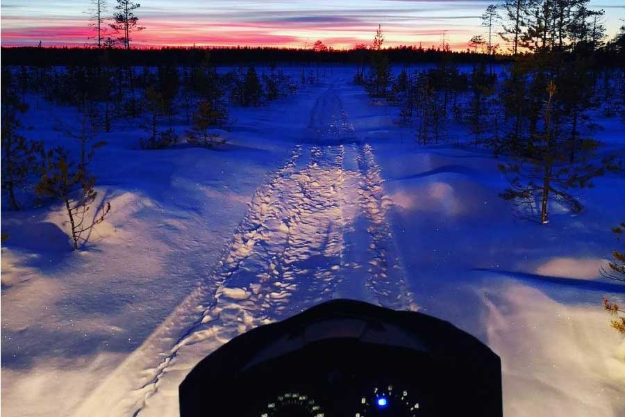 Sneeuwscootersafari onder de sterren - 90 min Hundfjället/Närsjön, Zweden