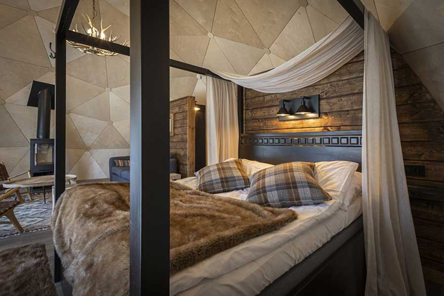 Scandinavian Mountains Salen overnachting in Iglo