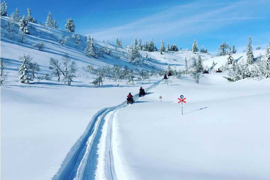 Sneeuwscootersafari Stöten hele dag - 7uur