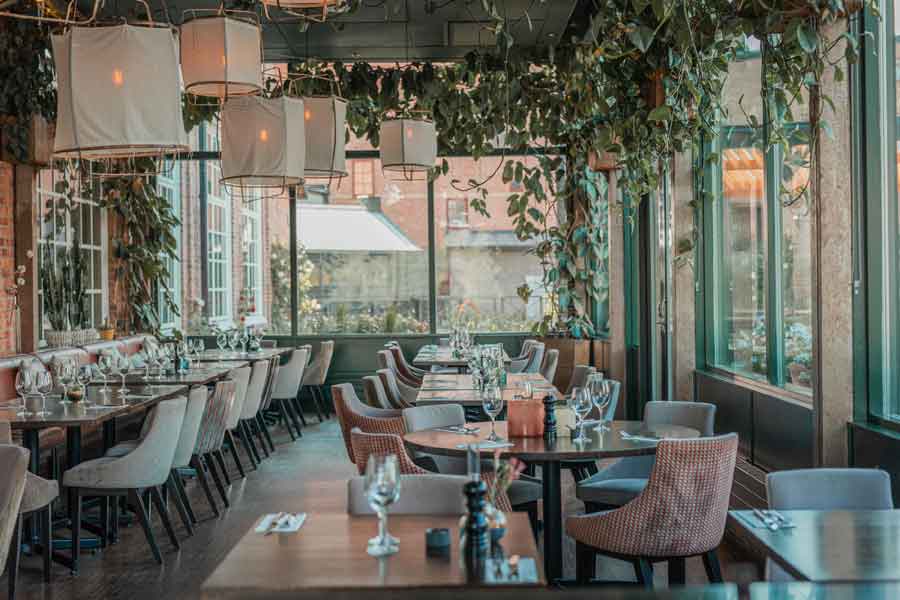 Restaurant van Naas Fabriker Hotel in Zweden