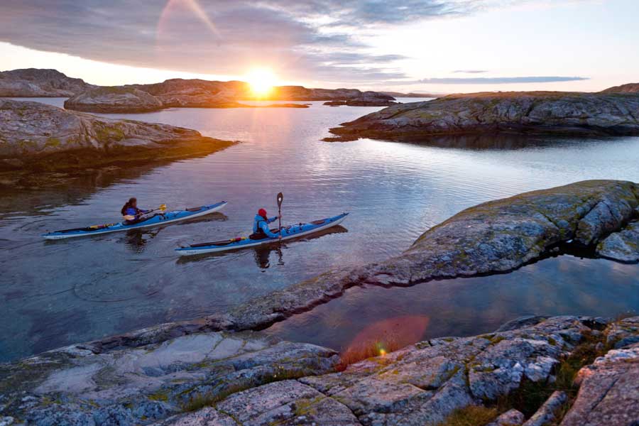 Kajakken langs de kustlijn van Bohuslän