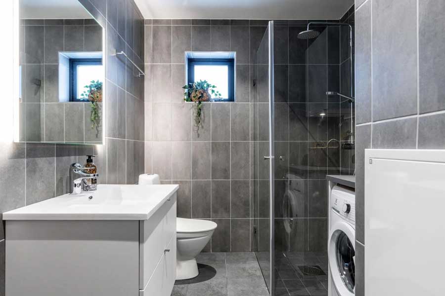 Badkamer in een appartement van Parkbyn