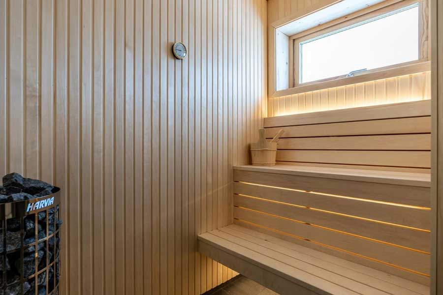 Sauna in een appartement van Parkbyn