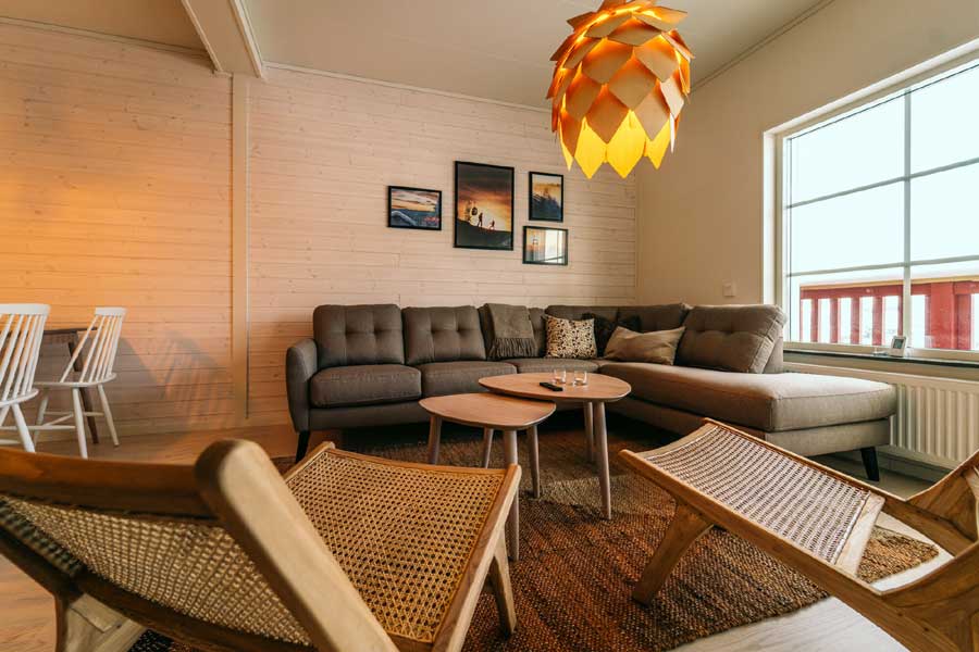 Woonkamer in de Tranangårdarna appartementen, Kläppen