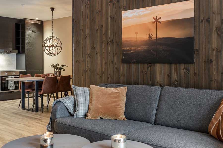 Woonkamer in een appartement van Skistar Lodge Hundfjället