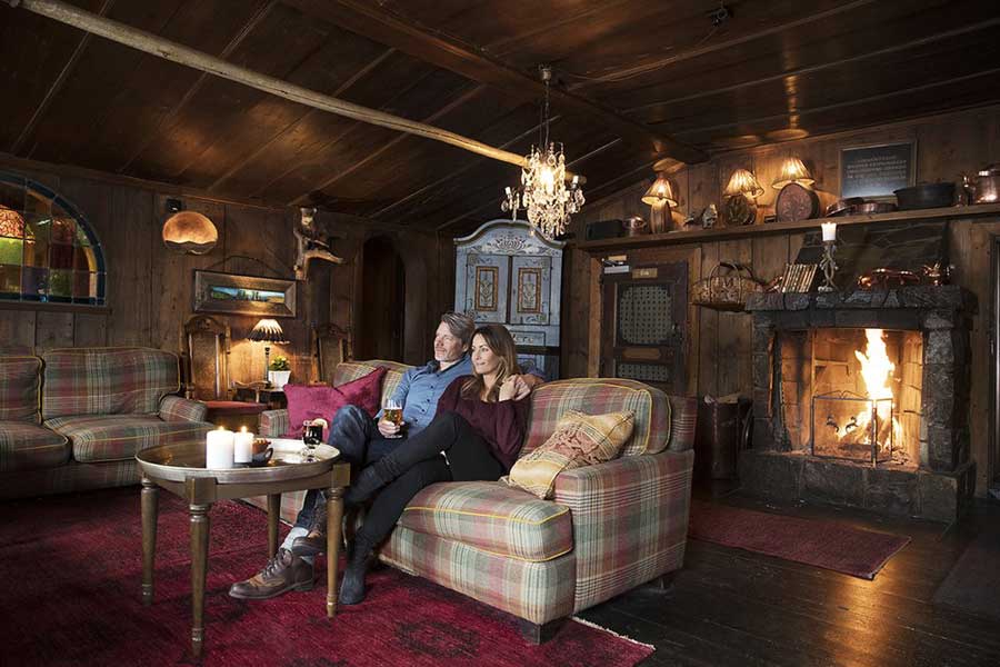Heerlijk ontspannen in de lounge van Gammelgården