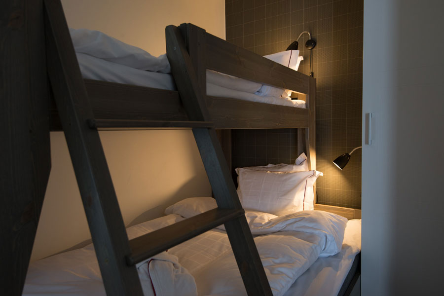 Slaapkamer met een stapelbed