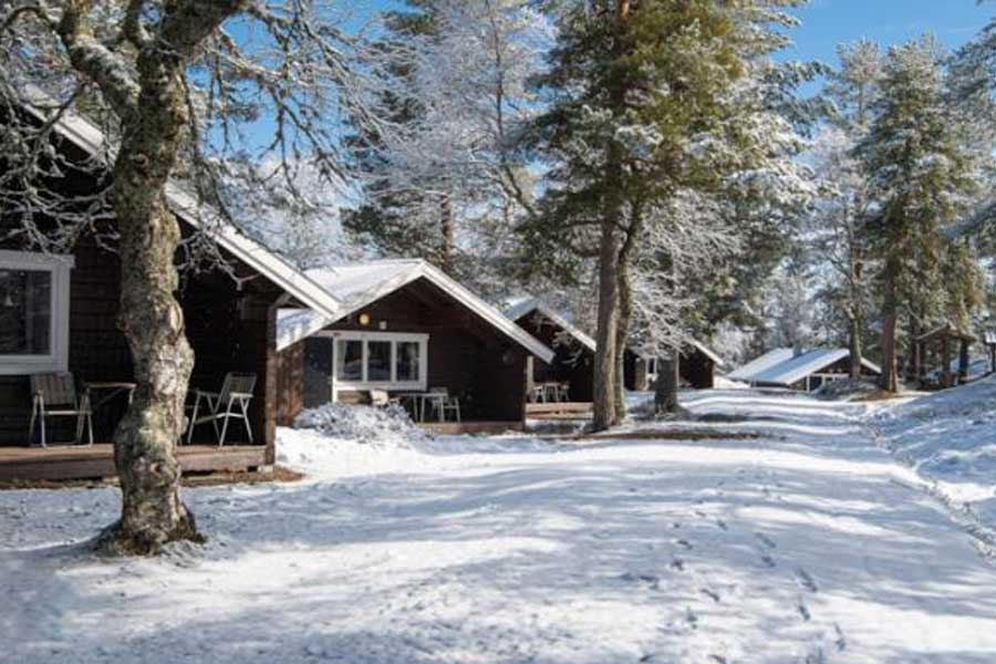 Bruna Byn in Sälen in de winter