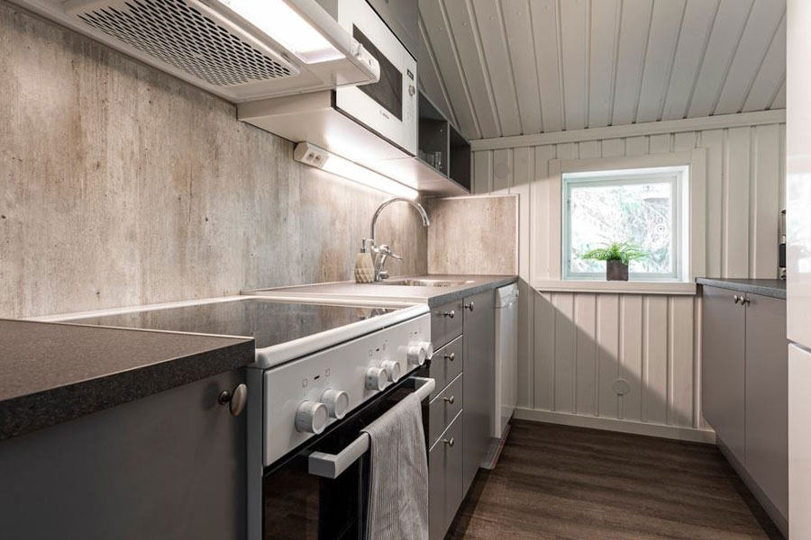 Keuken in een Bruna Byn chalet in Sälen